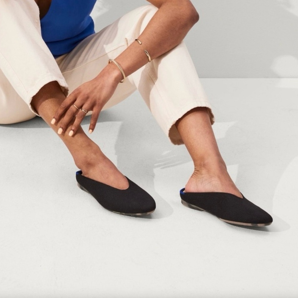 Rothy’s Demi Mule (Almond) in Black